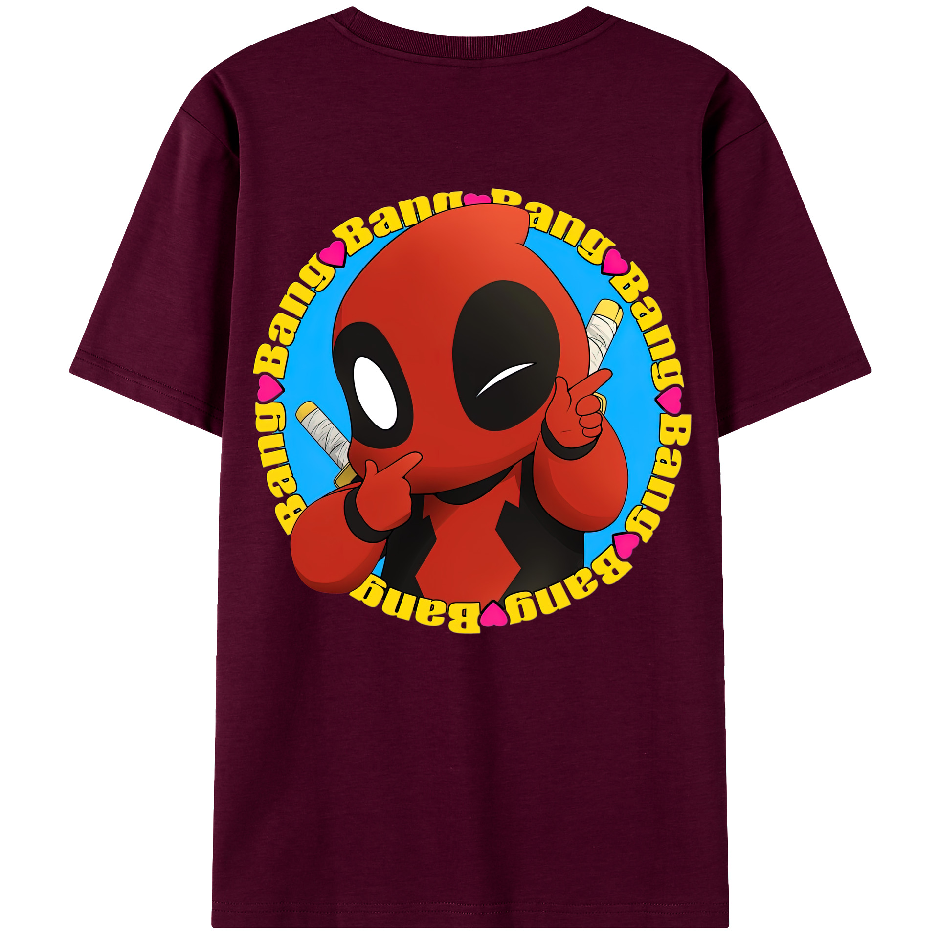 （画像用） Deadpool デッドプール レディース半袖Tシャツ(バックプリント)